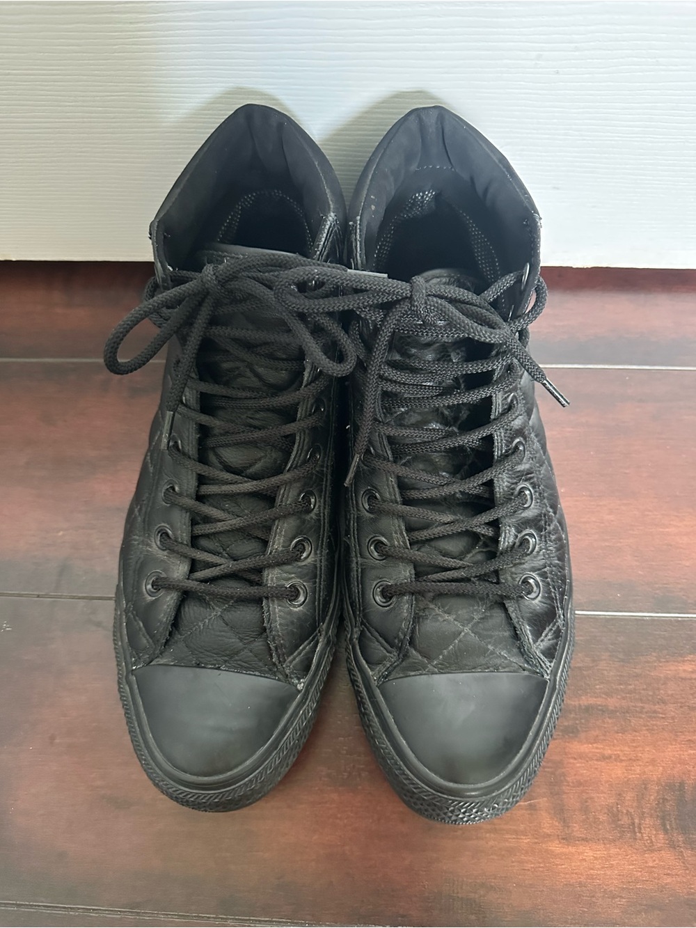 Size 9 Converse Men’s Chuck Taylor All Star PC Hi Black Leather Sneakers - Picture 6 of 9